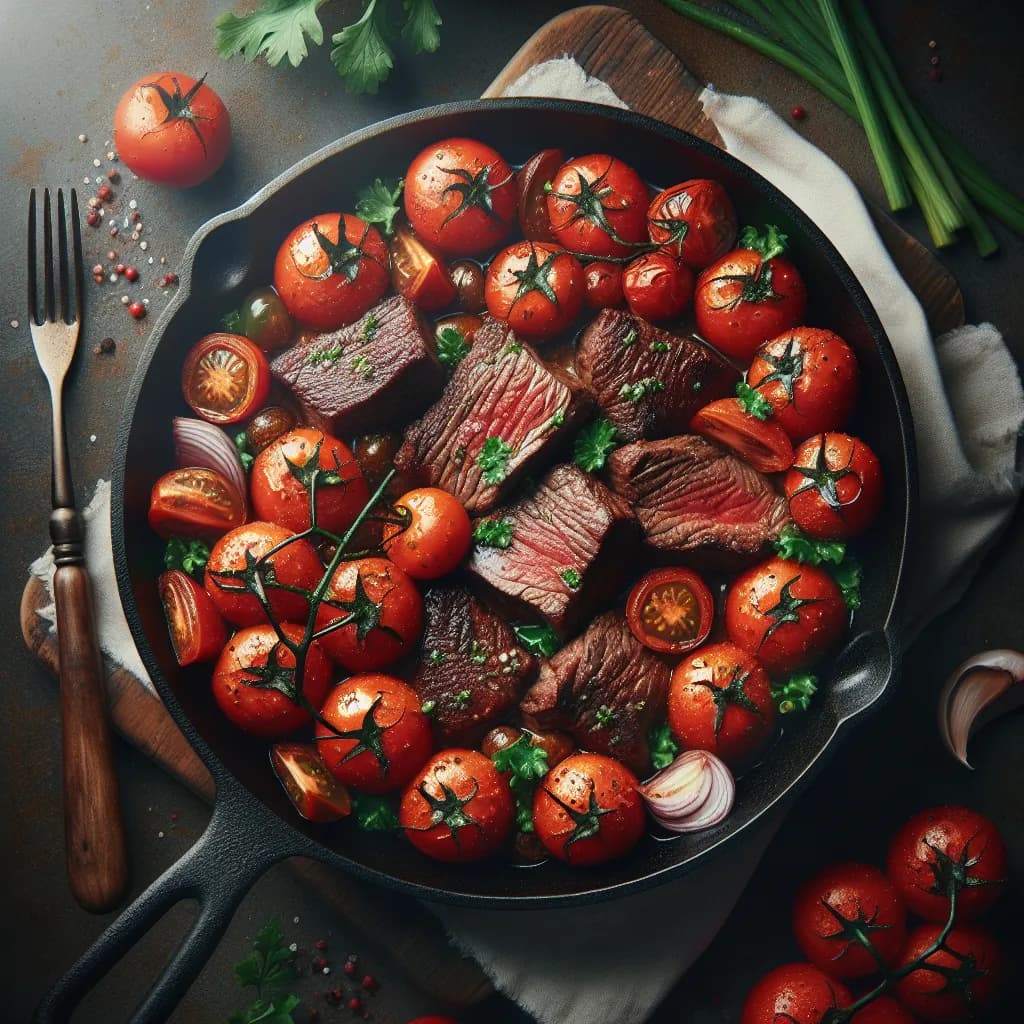 Tomato and Beef Skillet