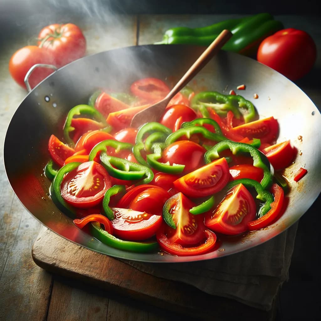 Tomato and Capsicum Stir-Fry