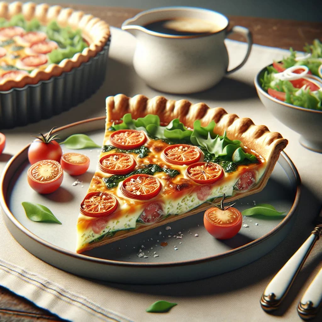 Tomato and Cheese Quiche