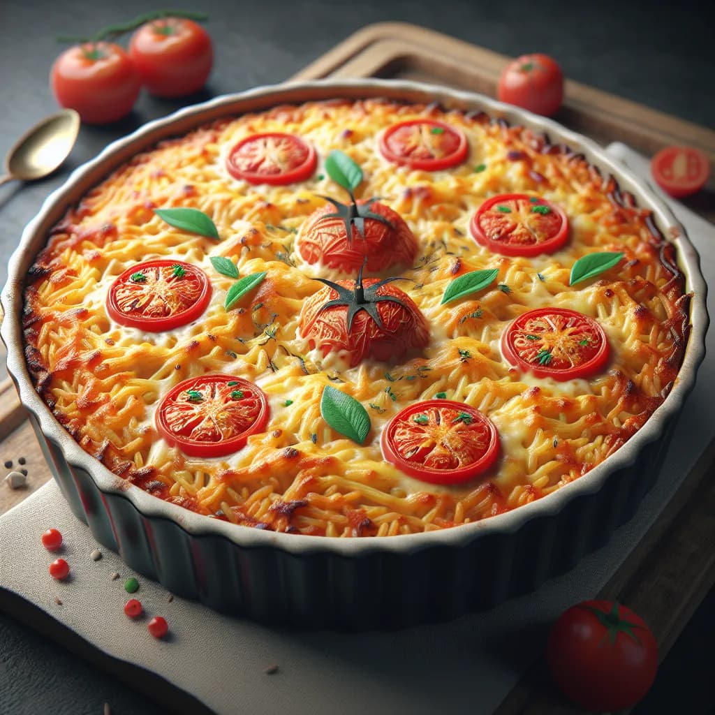 Tomato and Cheese Rice Bake