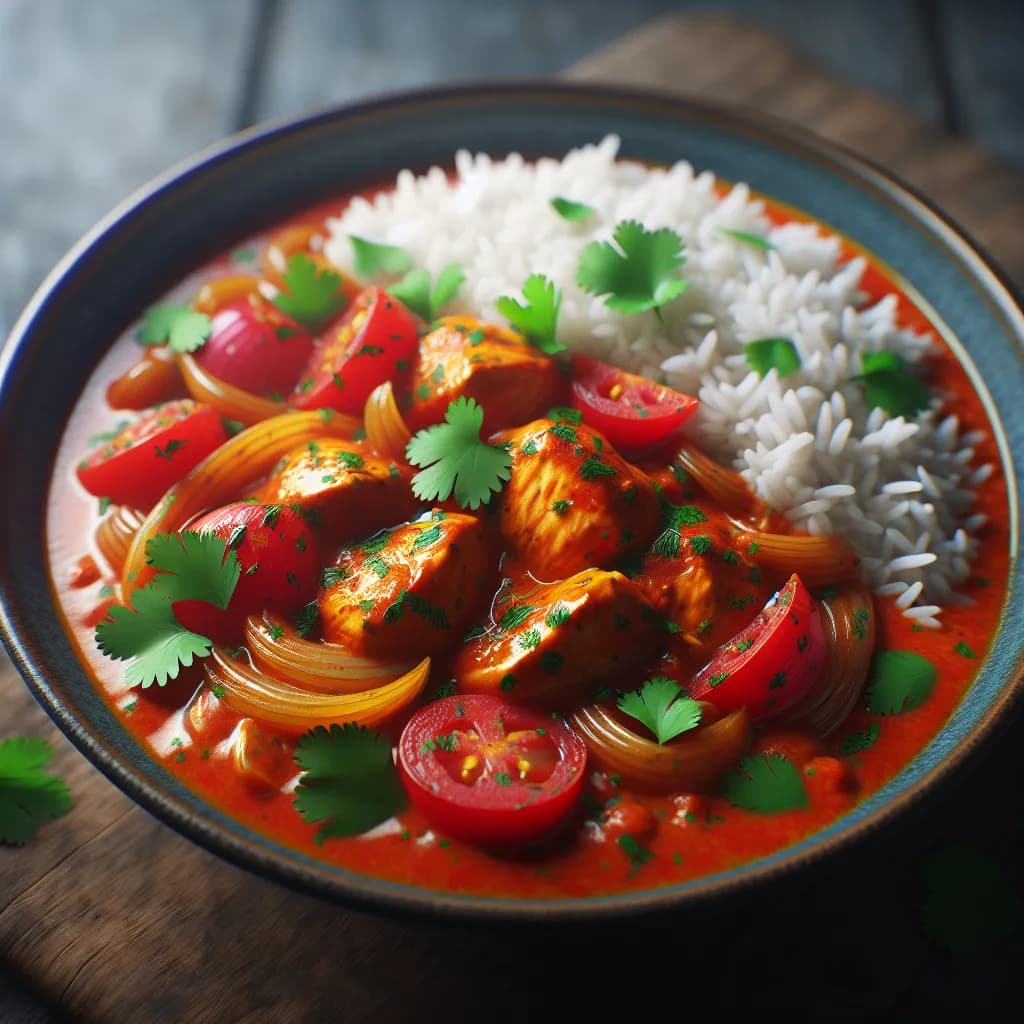 Tomato and Onion Chicken Curry
