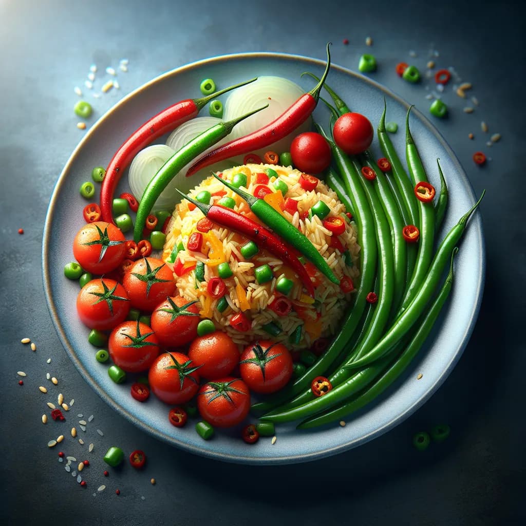 Tomato and Onion Fried Rice