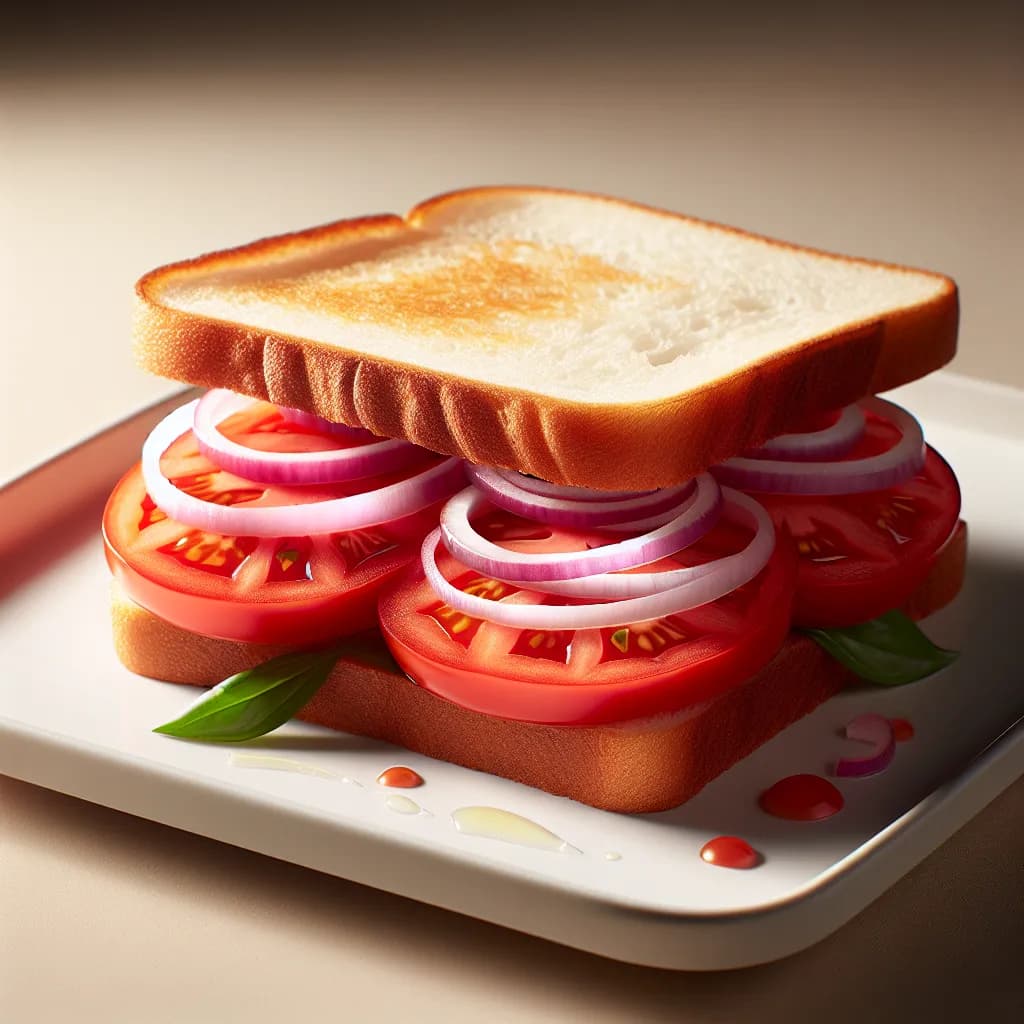 Tomato and Onion Sandwich
