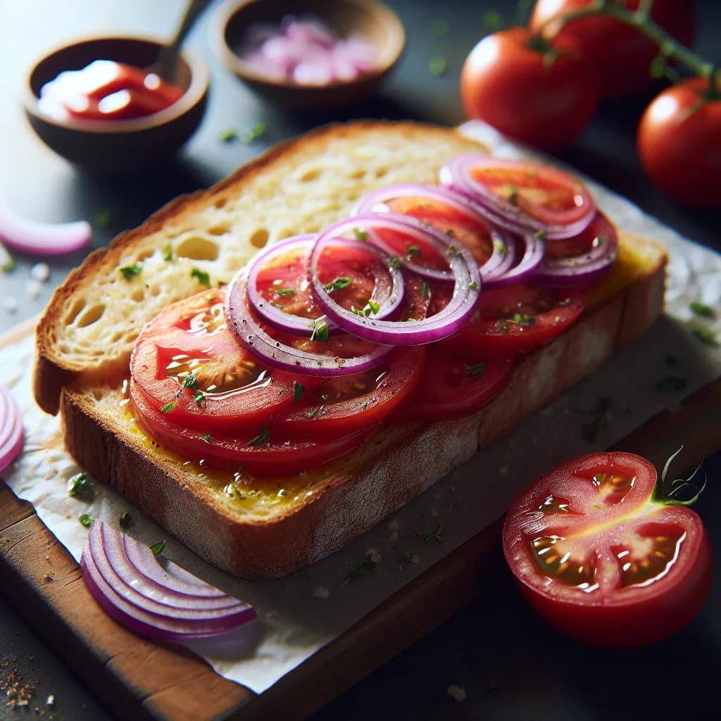 Tomato and Onion Sandwich