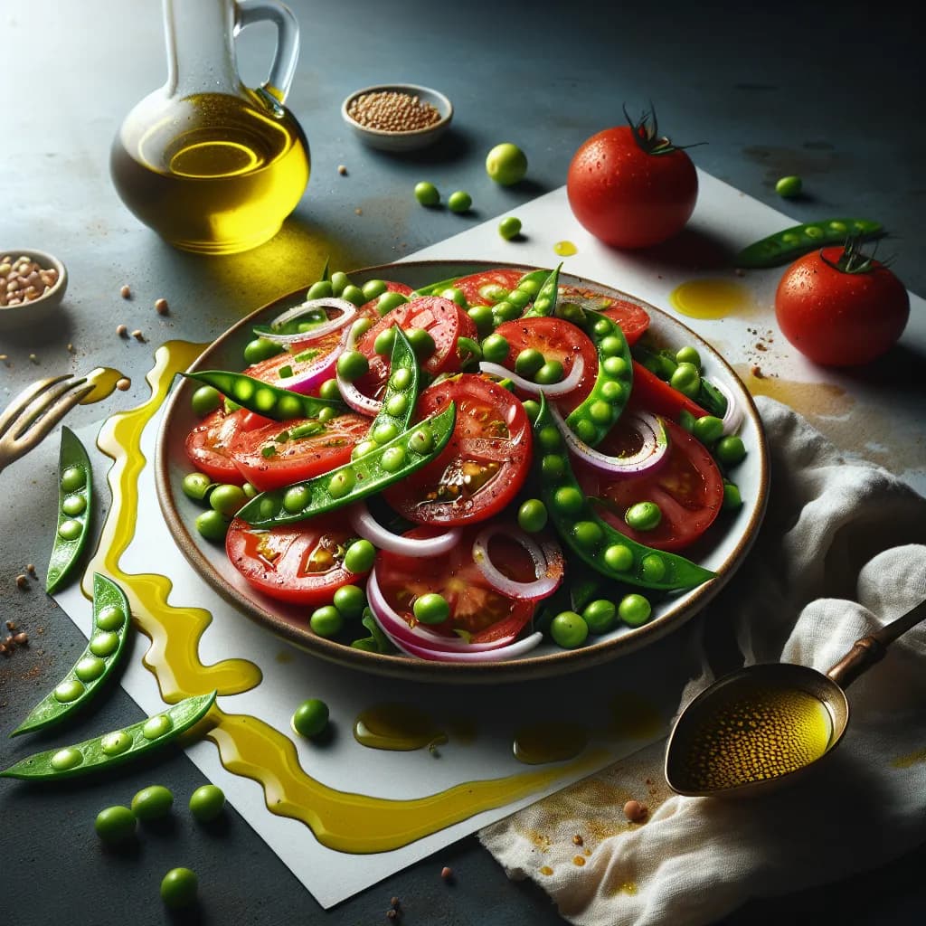 Tomato and Peapod Salad