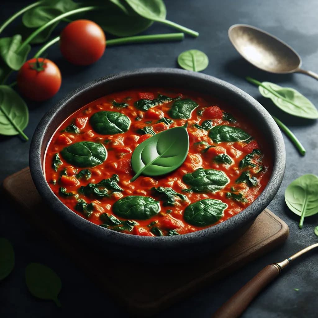 Tomato and Spinach Hot Curry