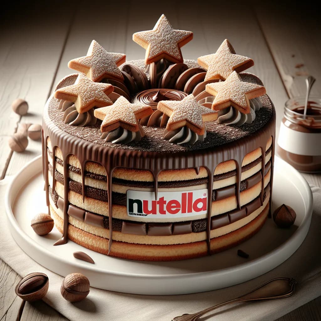 Torta Pan di Stelle con Nutella