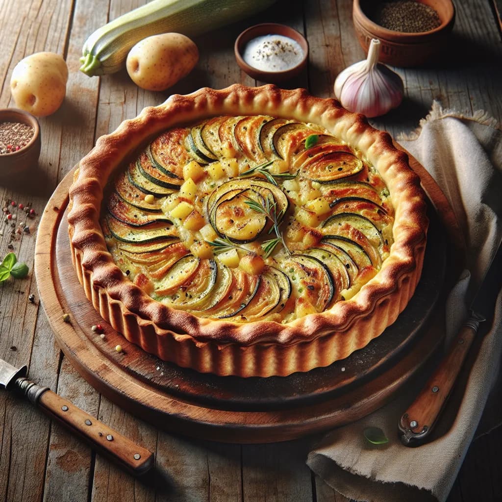 Torta Salata con Patate e Zucchine