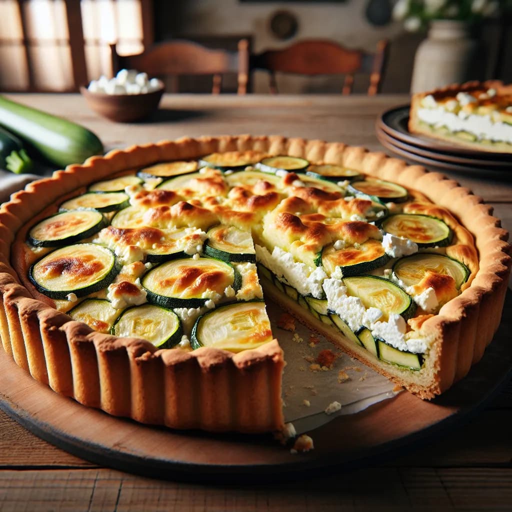 Torta Salata con Zucchine e Feta