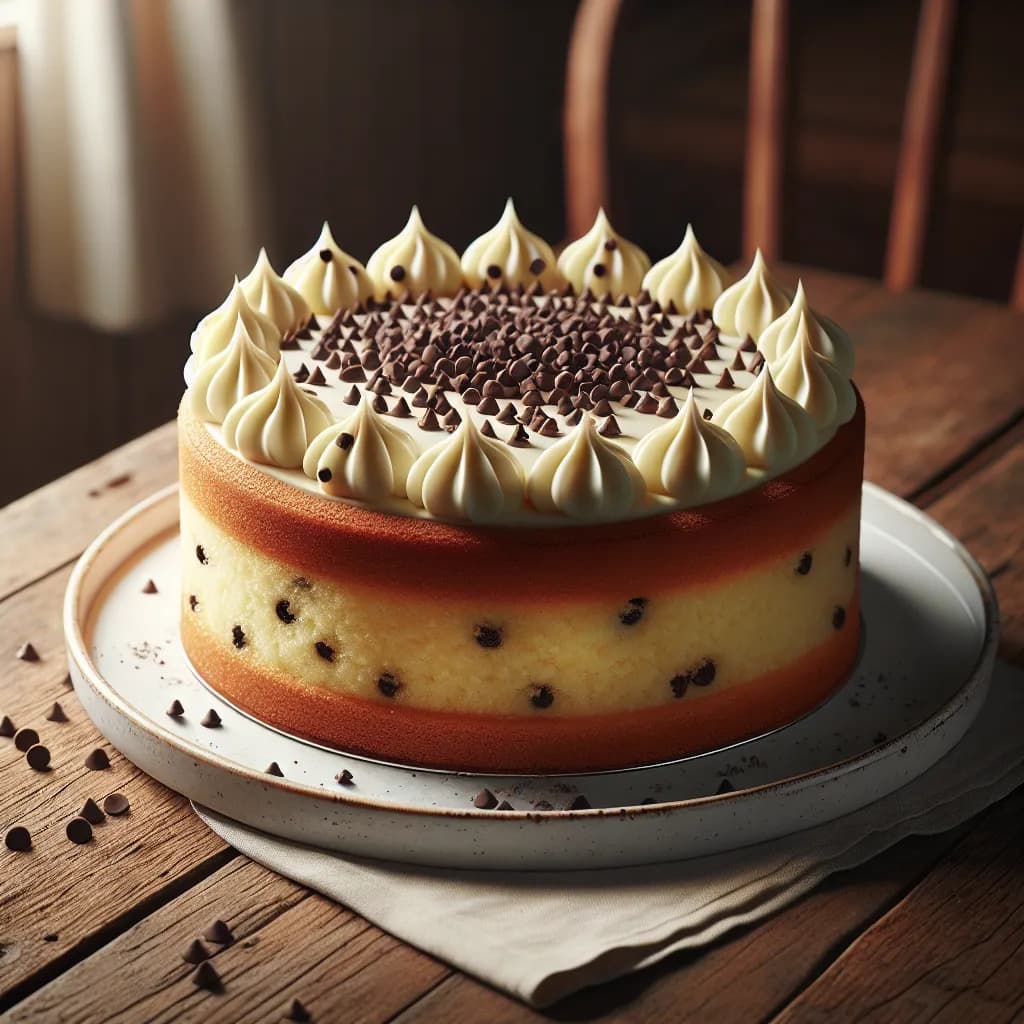 Torta di Vaniglia e Gocce di Cioccolato