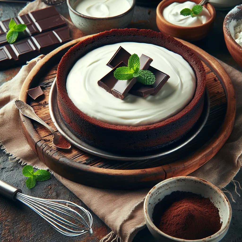 Torta di Yogurt Greco e Cioccolato Fondente