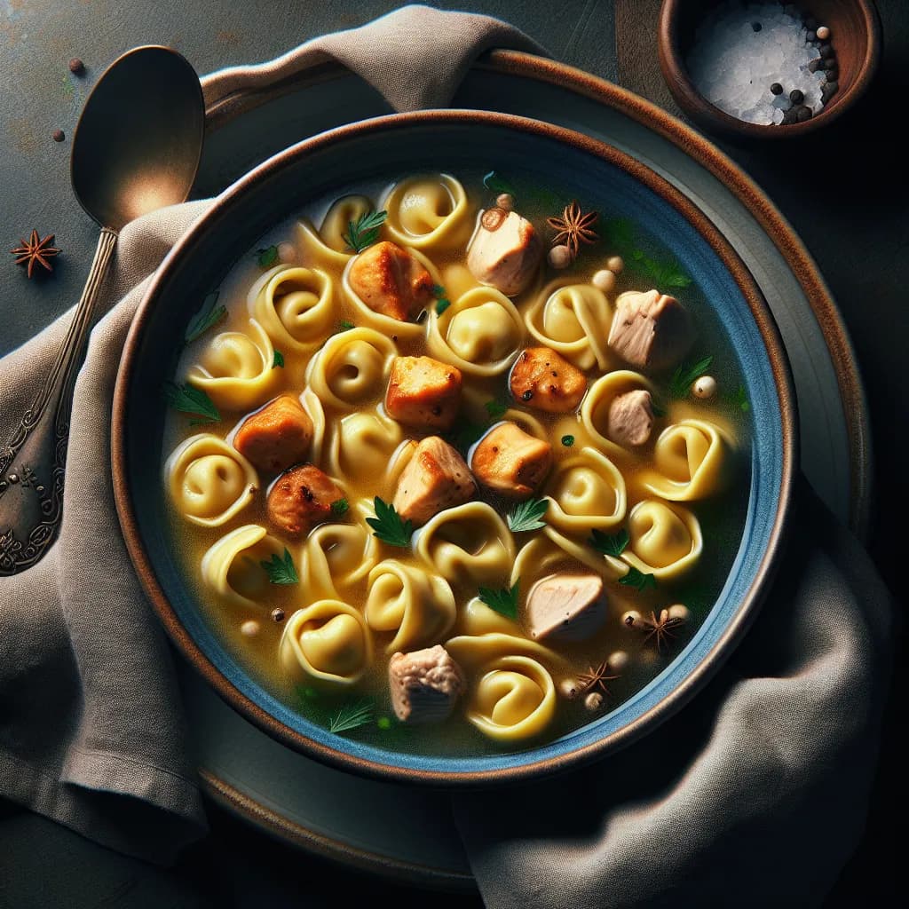 Tortellini in Brodo di Gallo e Manzo