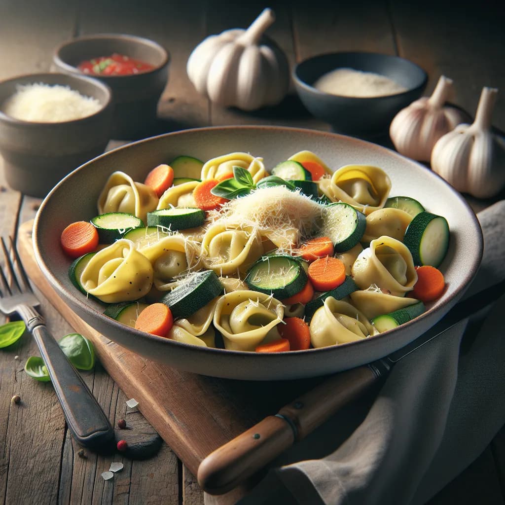 Tortellini mit Zucchini und Möhren