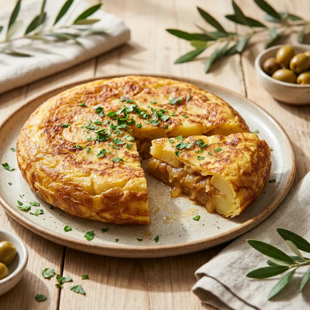 Tortilla espagnole aux pommes de terre et oignons