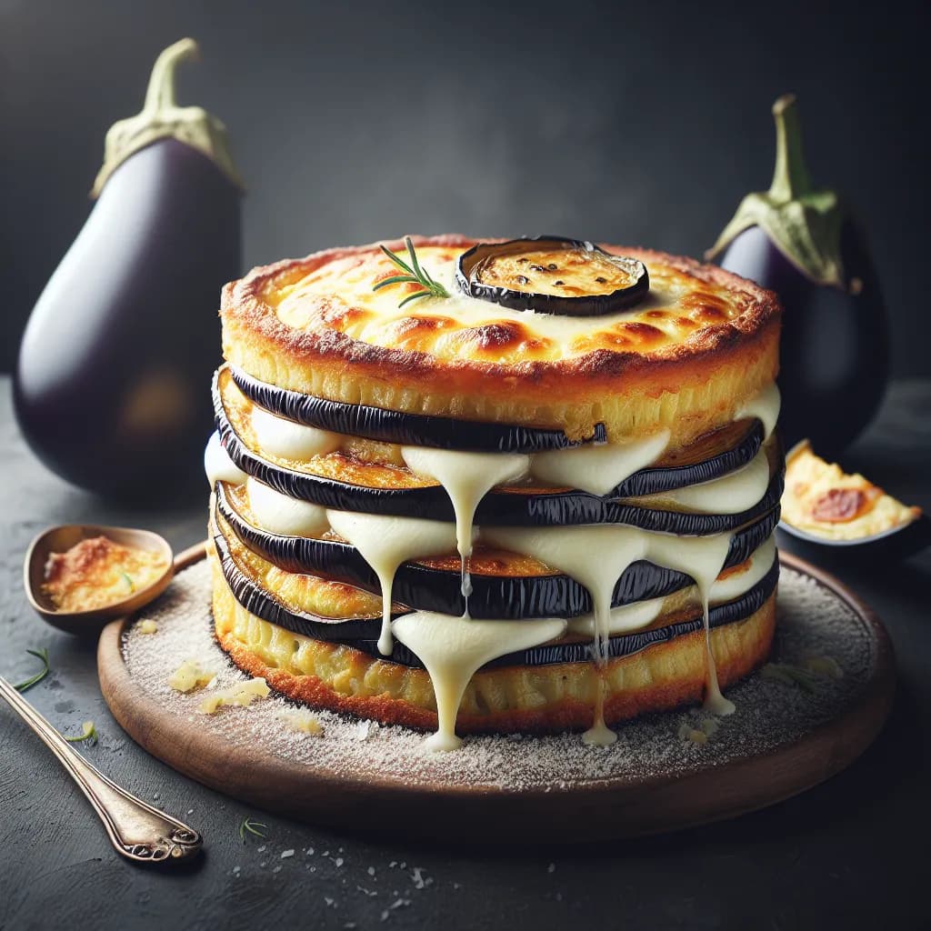 Tortino di Melanzane Bianche e Mozzarella