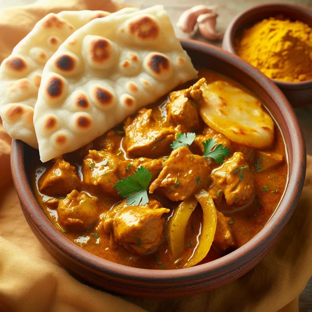 Trinidad Chicken Curry with Roti