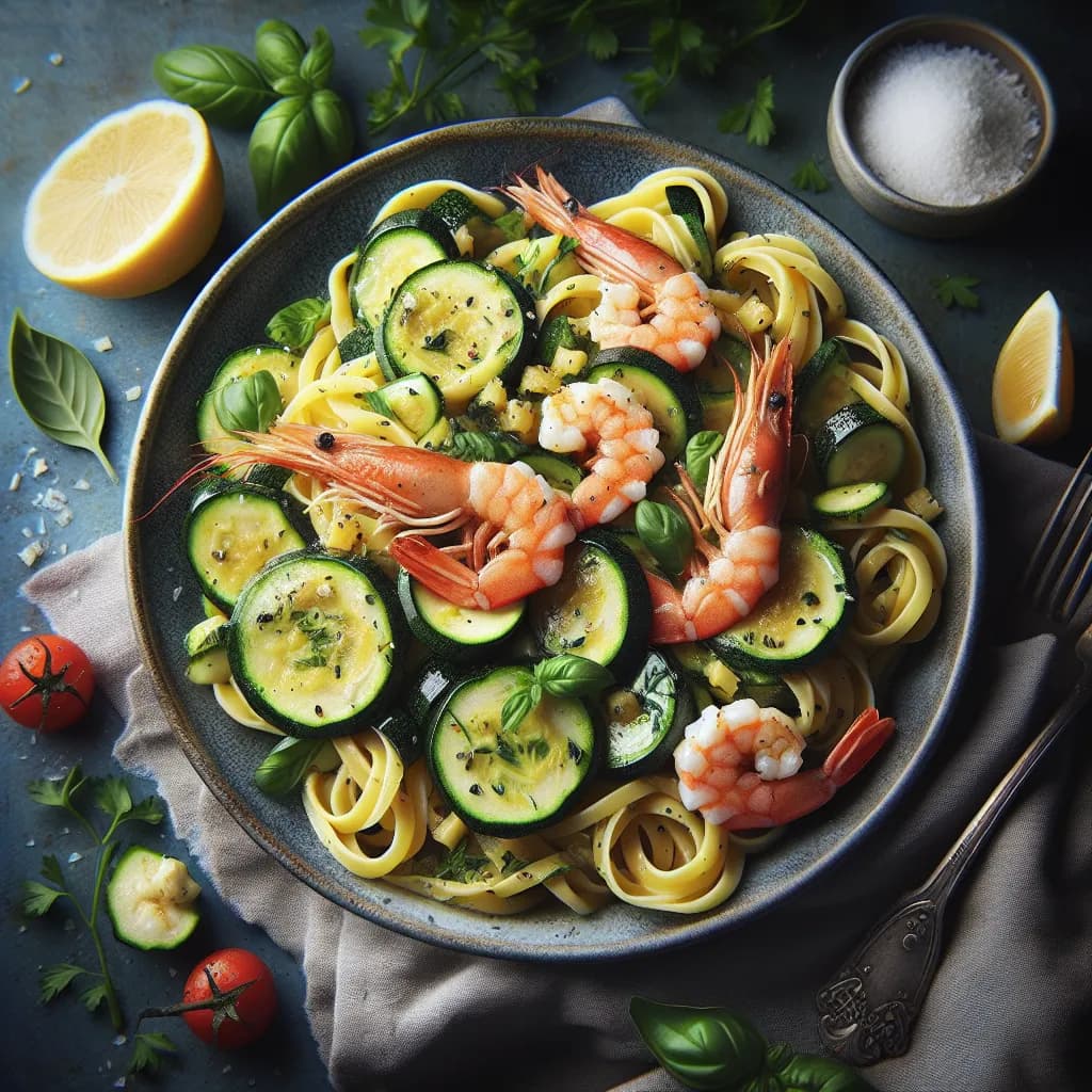 Trofie con Zucchine e Gamberi
