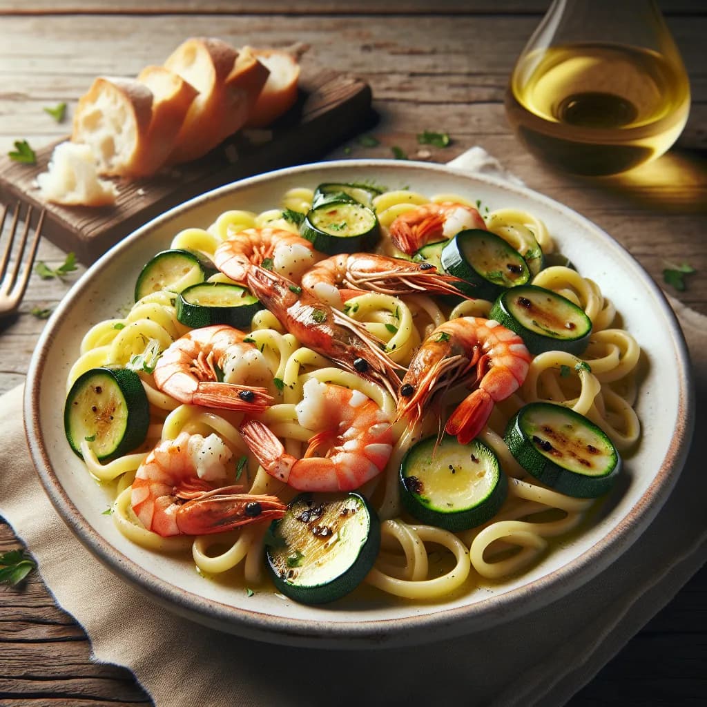 Troiette con Gamberi e Zucchine