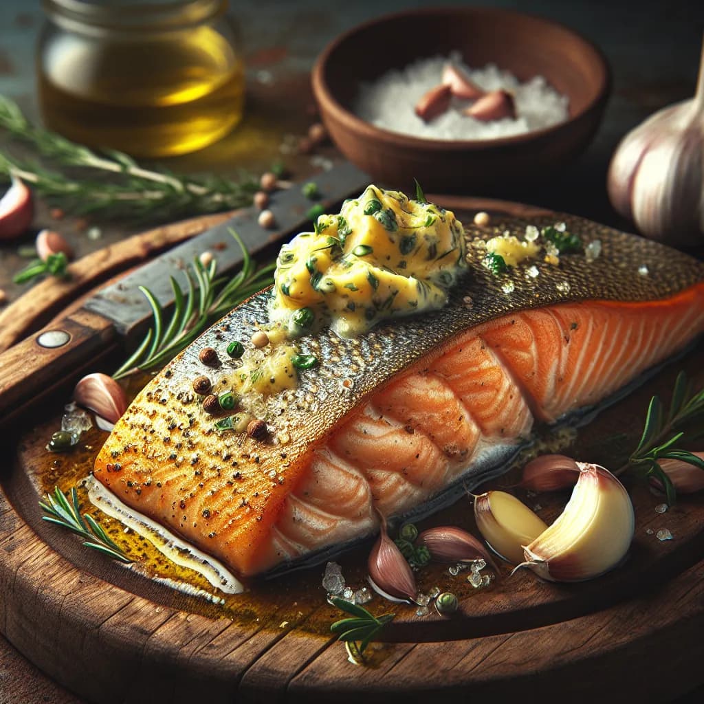 Trout Fillet with Garlic and Herb Butter