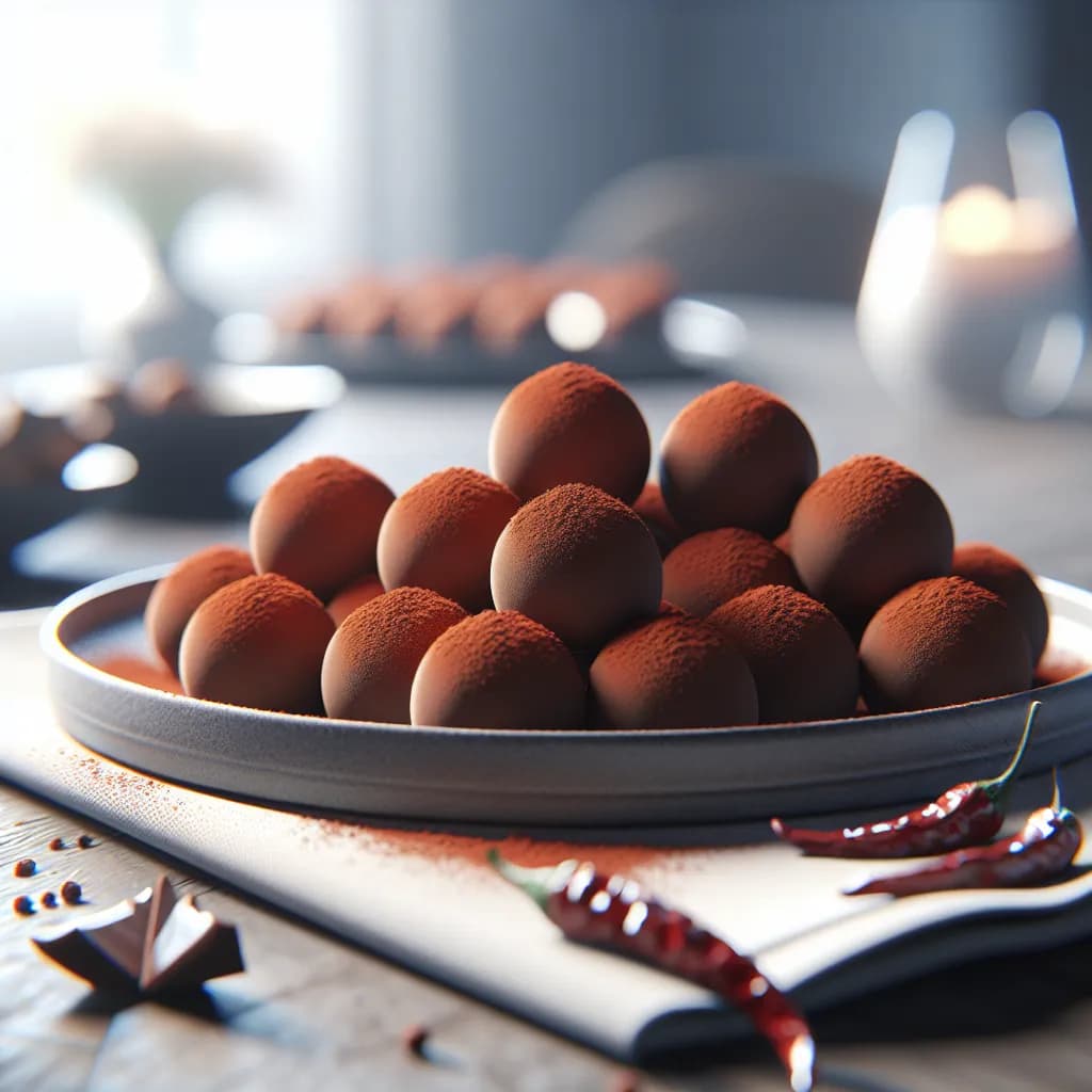 Trufas de Chocolate con Chile