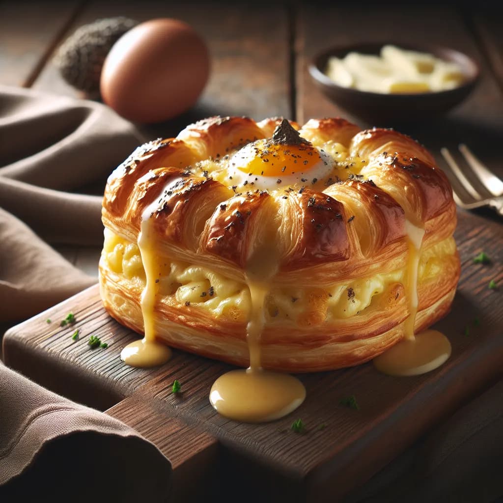 Truffle Egg and Cheese Puff Pastry