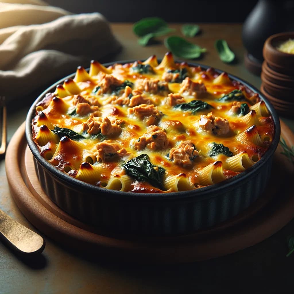 Tuna and Spinach Pasta Bake