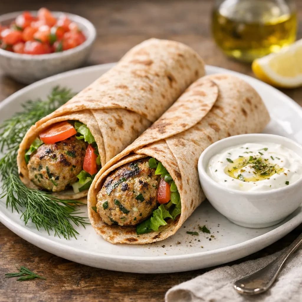 Turkey & Zucchini Kafta Wraps
