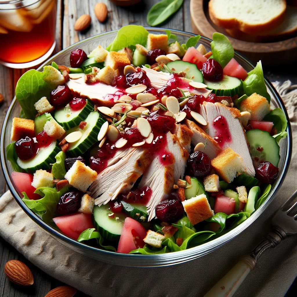 Turkey Salad with Cranberry Dressing