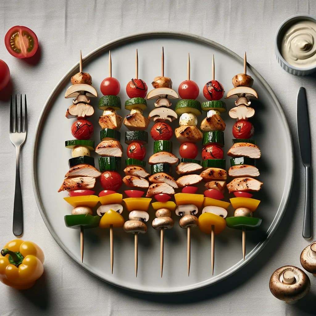 Turkey and Vegetable Skewers