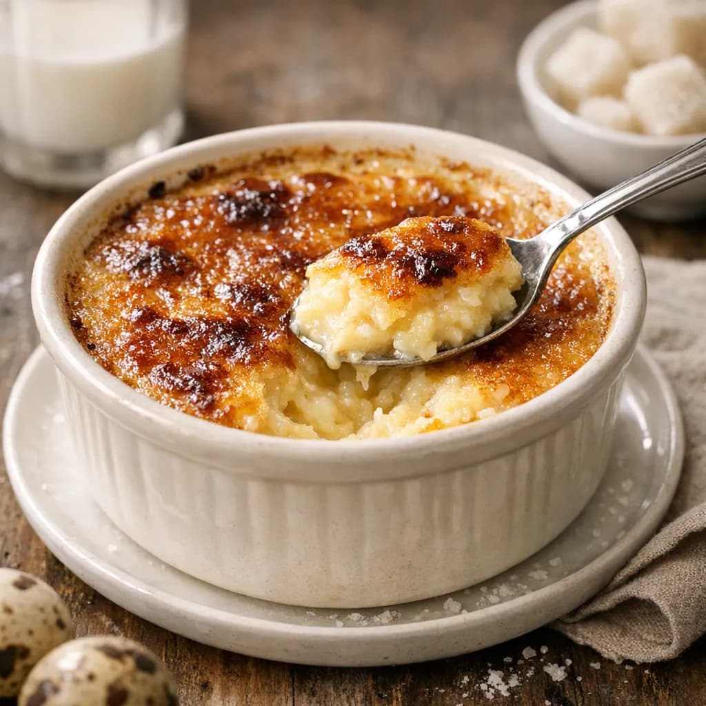 Tuxum Margari Sut Un Shakar Baked Pudding