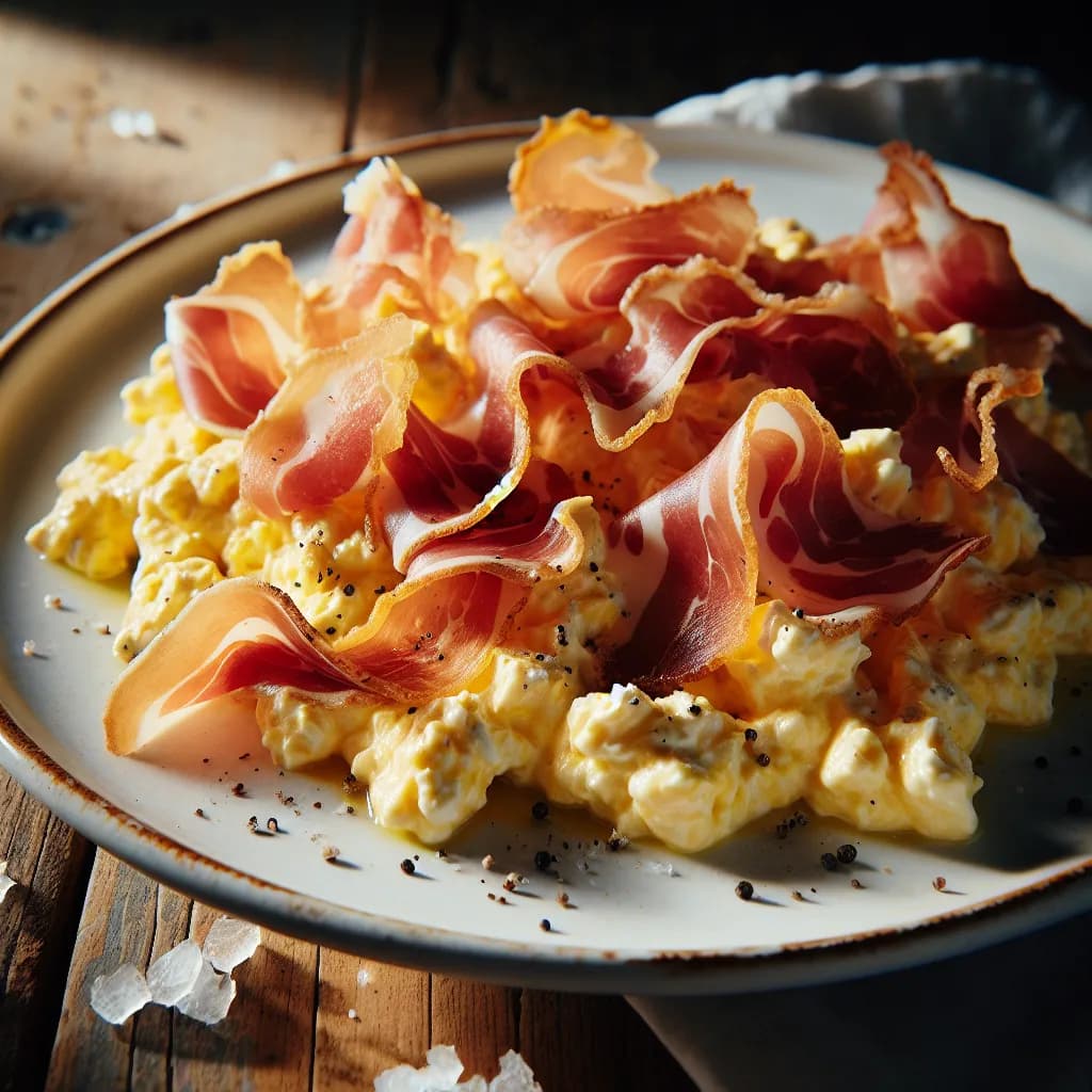 Uova Strapazzate con Guanciale