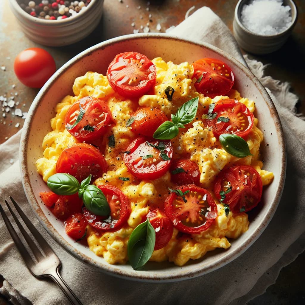 Uova Strapazzate con Pomodori