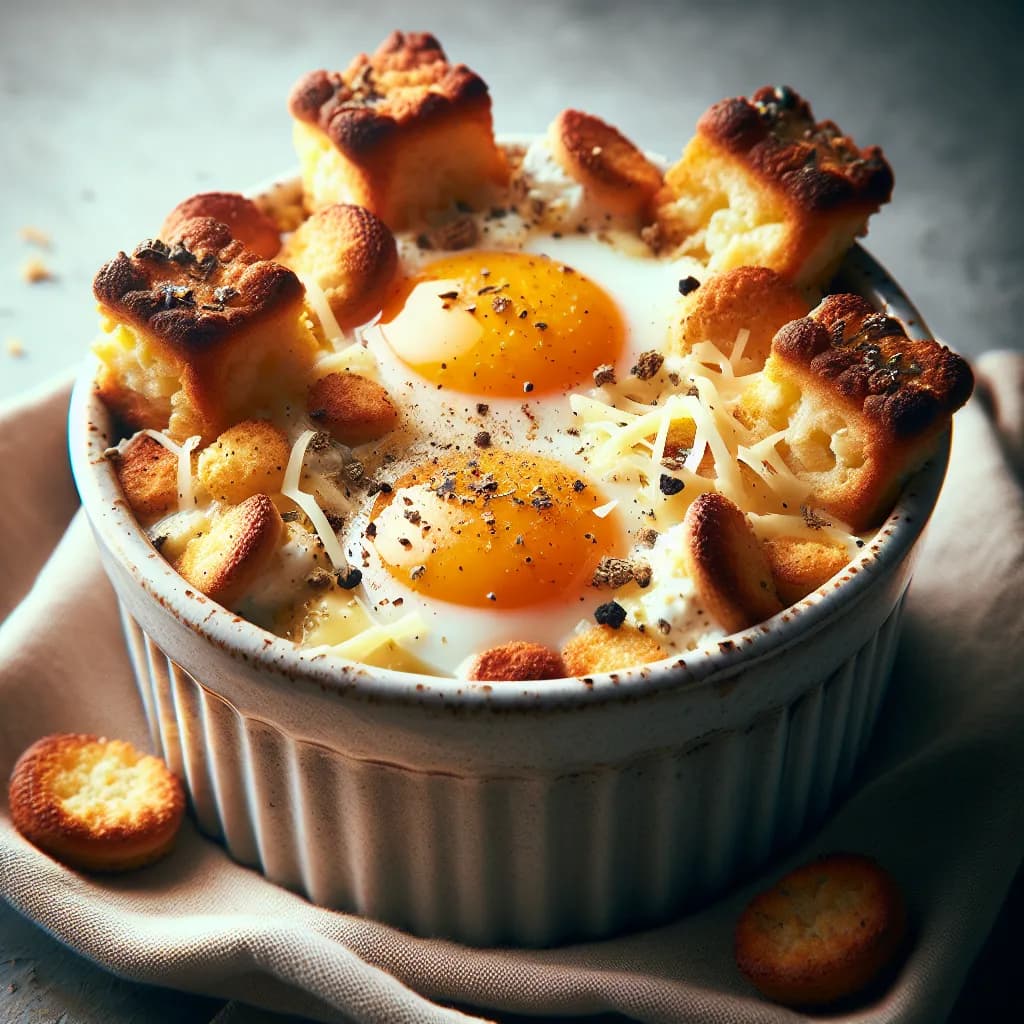 Uova al Forno con Biscotti