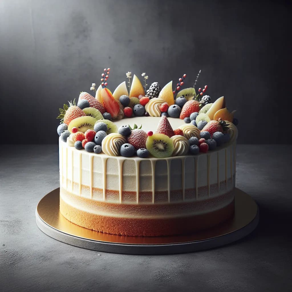 Vanilla Alkaline Vegan Birthday Cake