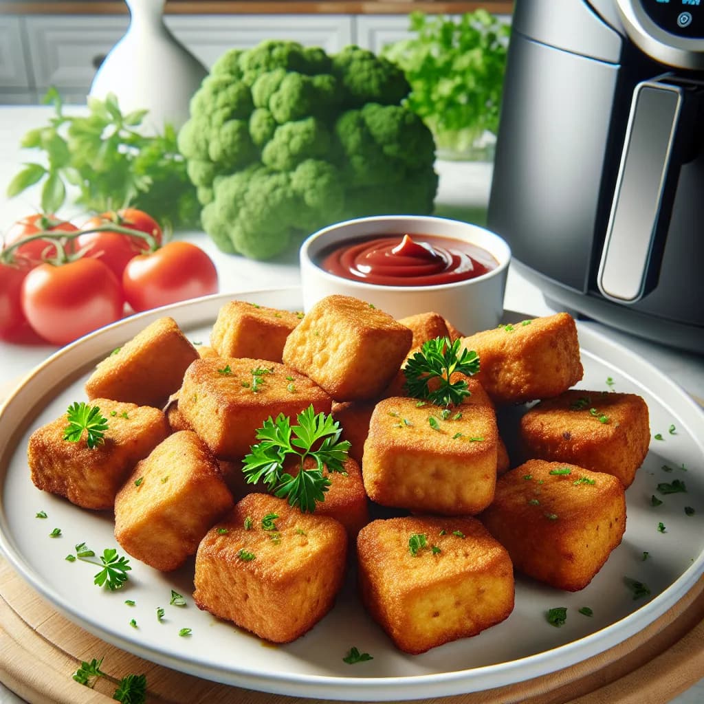 Vegan Air Fryer Tofu Nuggets