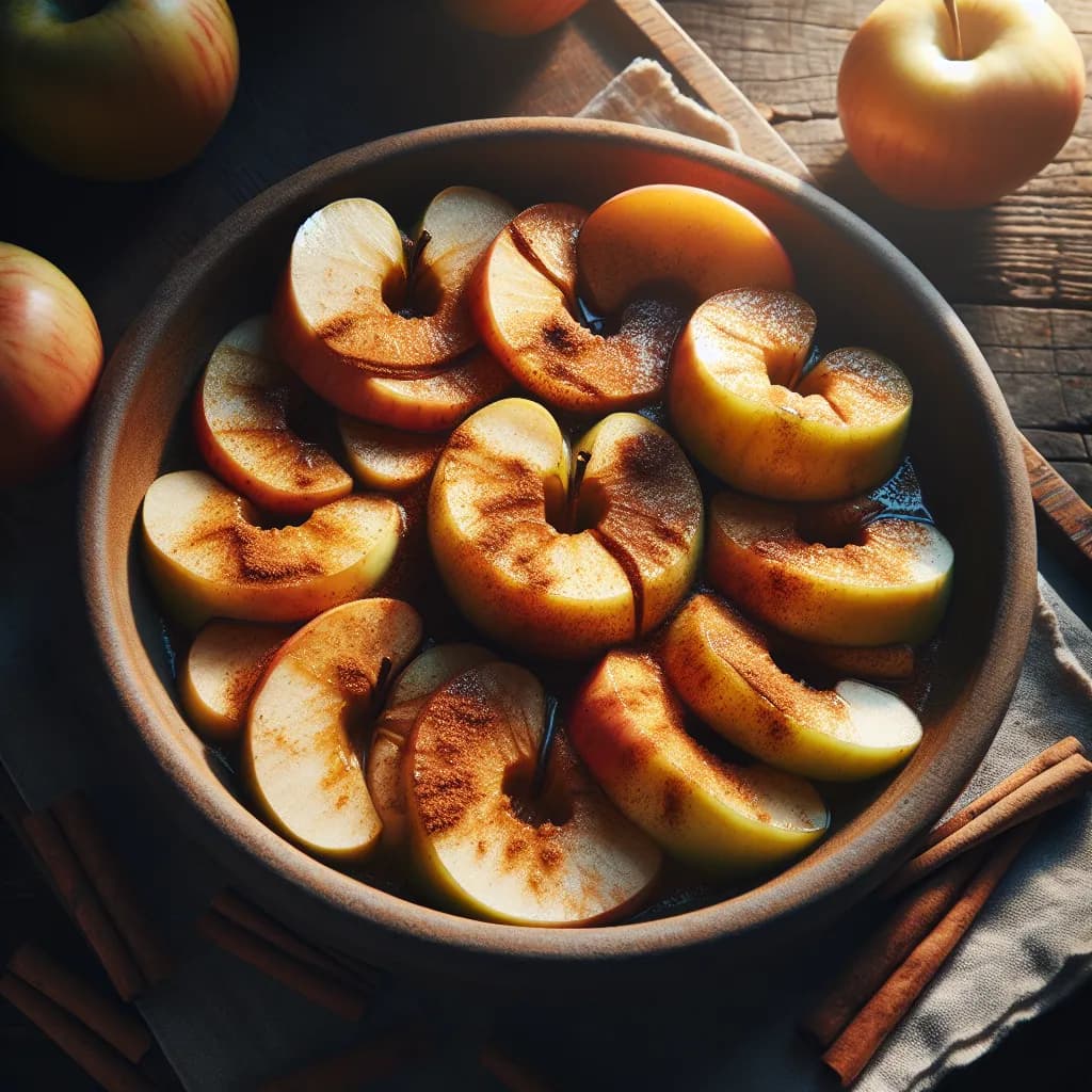 Vegan Air Fryer Zimt-Äpfel