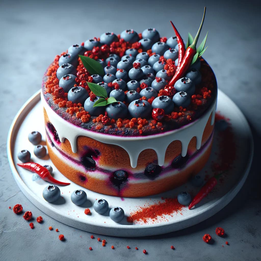 Vegan Blueberry Chili Cake