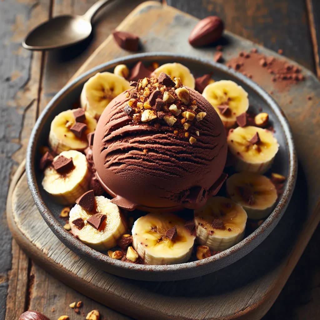 Vegan Chocolate Banana Ice Cream