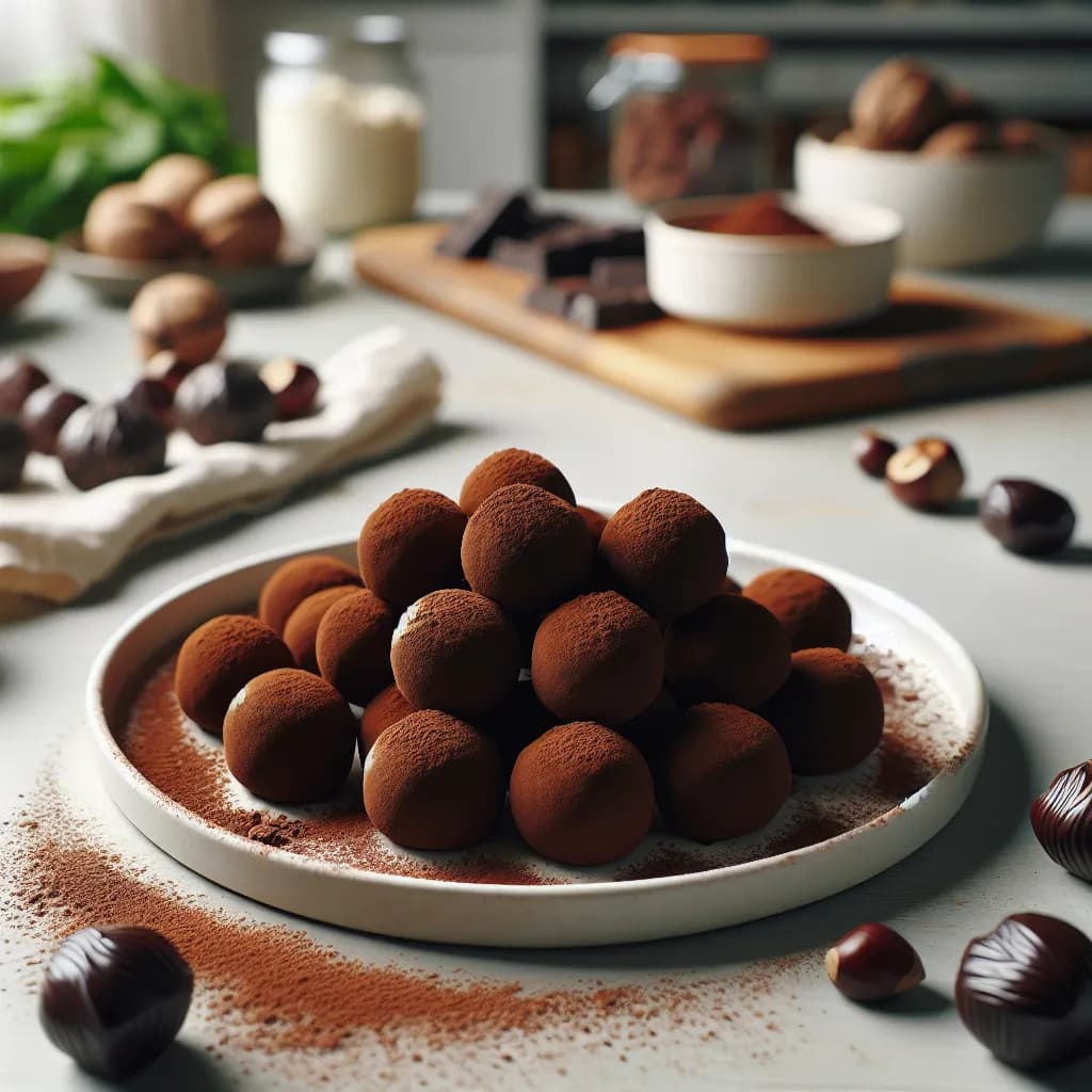 Vegan Chocolate Chestnut Truffles