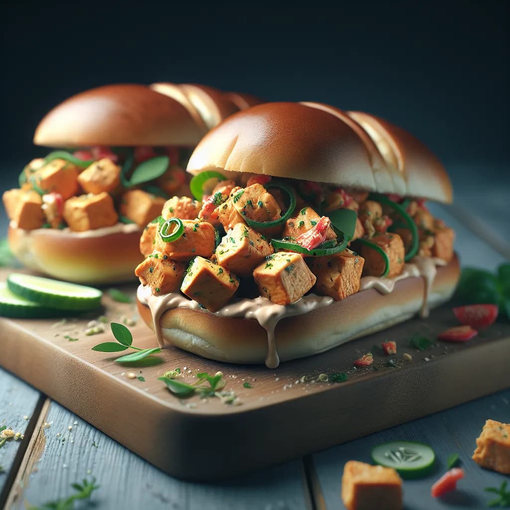 Vegan Lobster Roll with Tofu