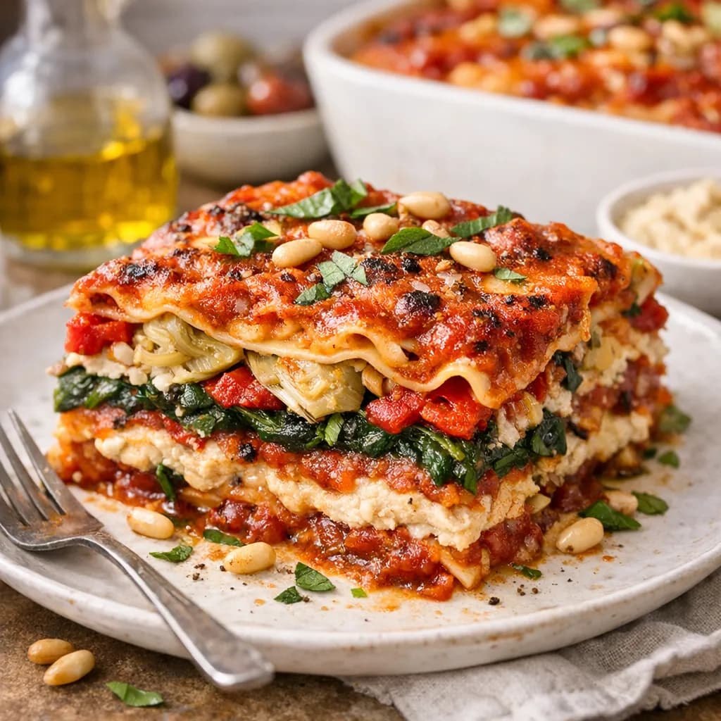 Vegan Mediterranean Lasagna