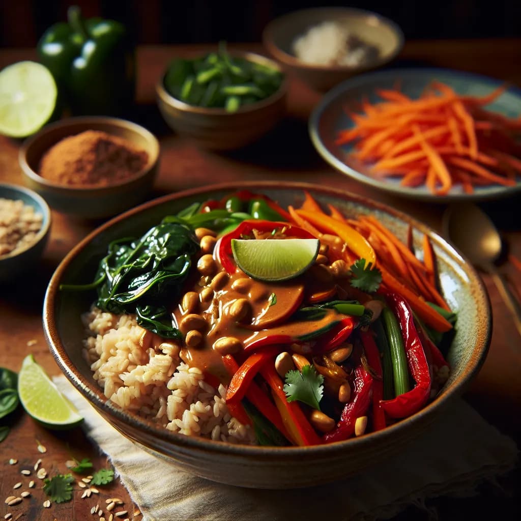 Vegan Thai Peanut Bowl