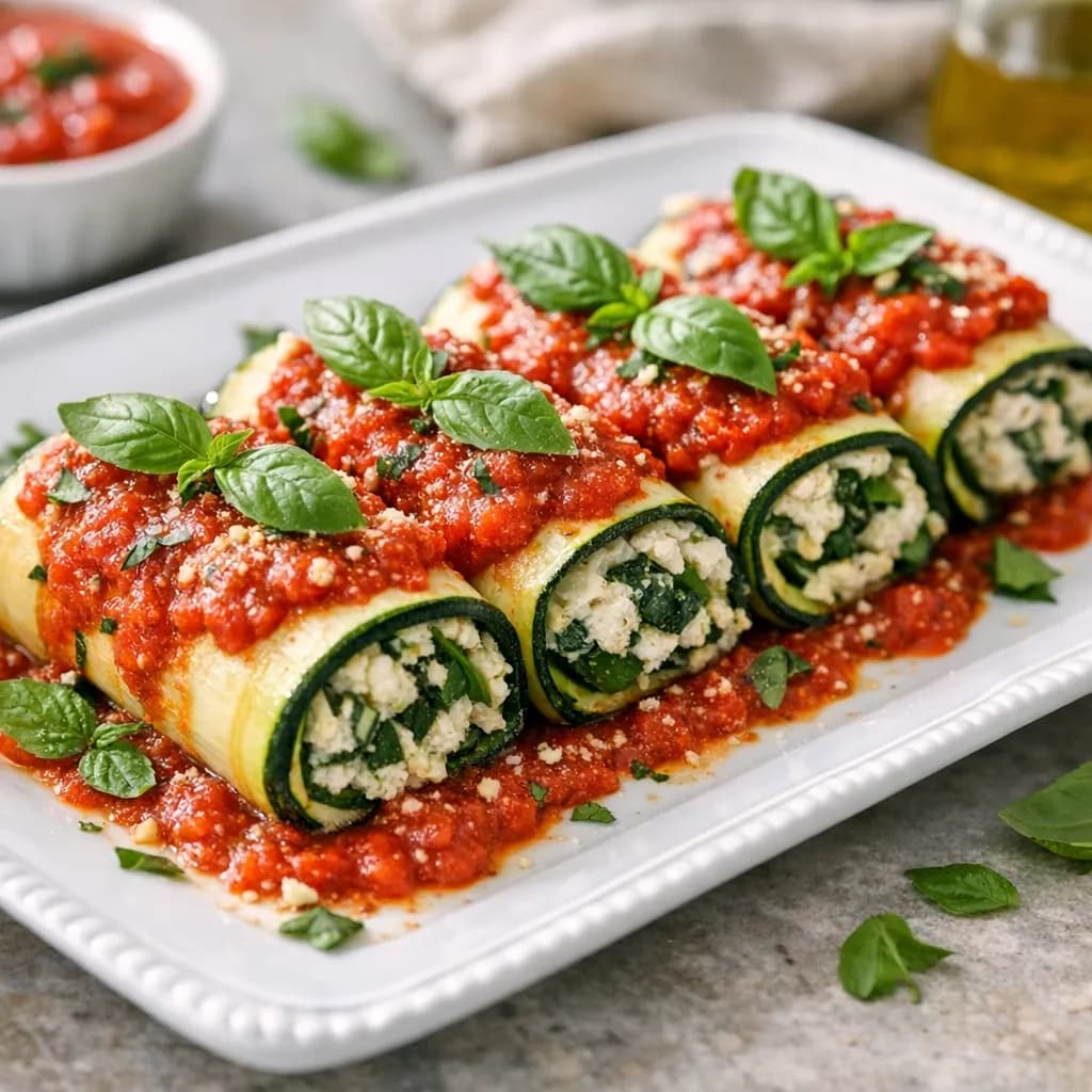 Vegan Zucchini Lasagna Rolls