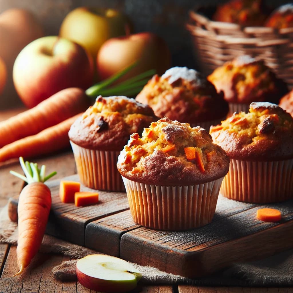 Vegane Karotten-Apfel-Muffins