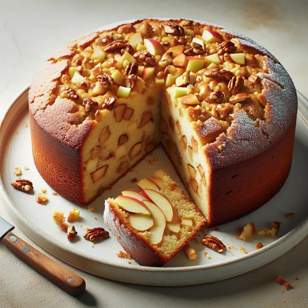 Veganer Apfel-Nuss-Rührkuchen