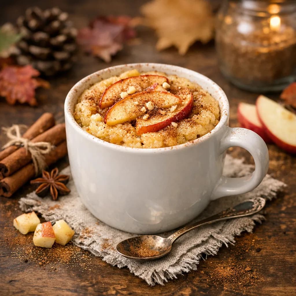 Veganer Apfel-Zimt-Tassenkuchen