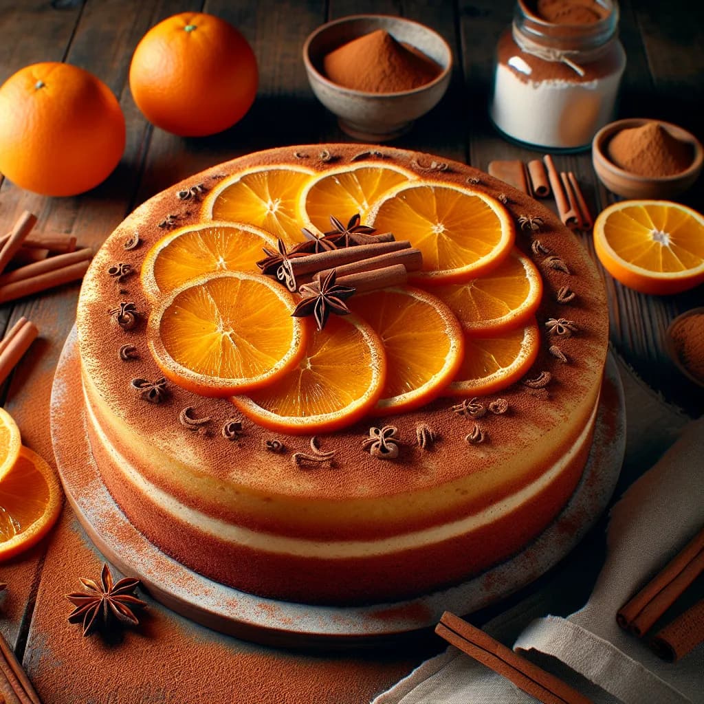 Veganer Orangen-Zimt-Kuchen