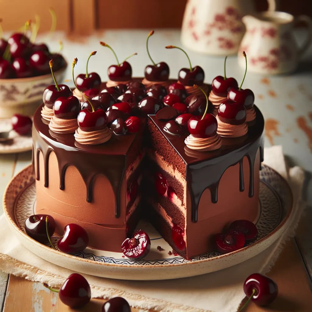 Veganer Schoko-Kirschenkuchen