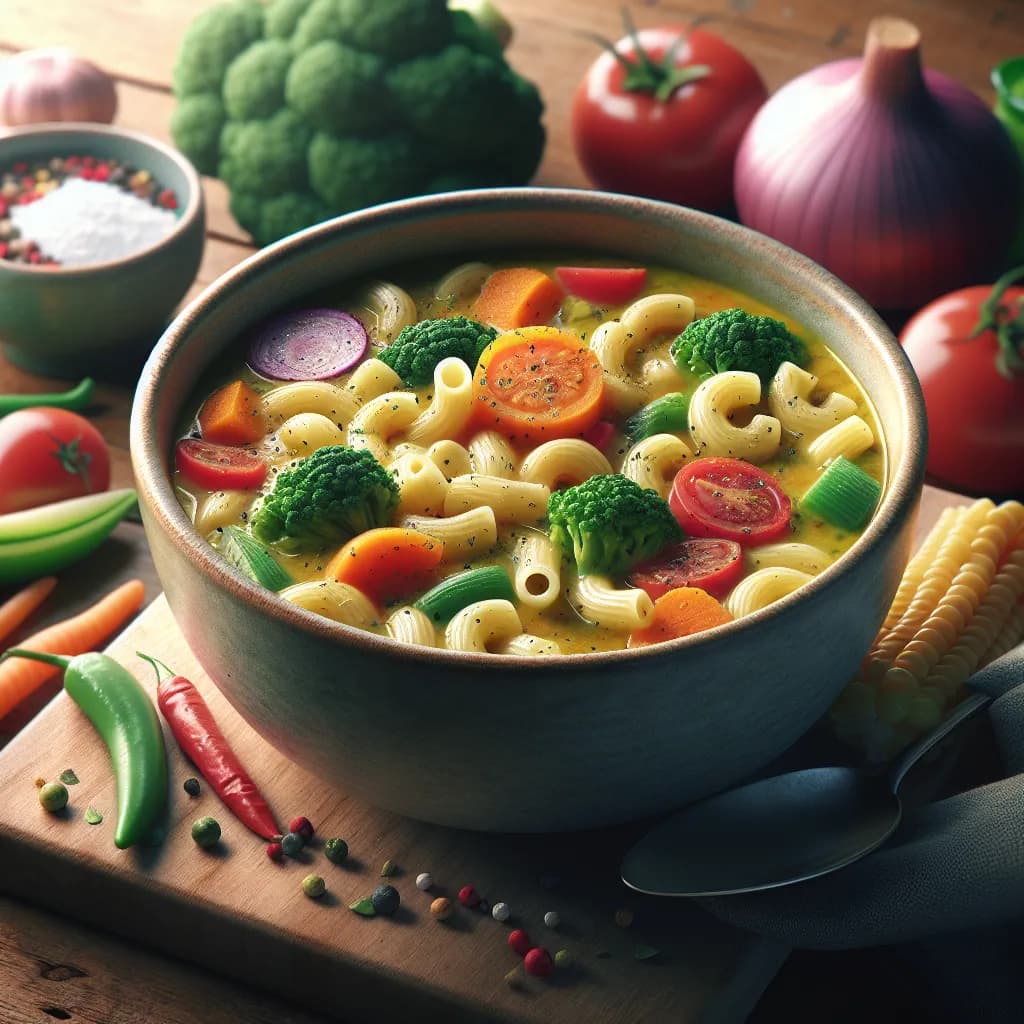Vegetable Macaroni Soup