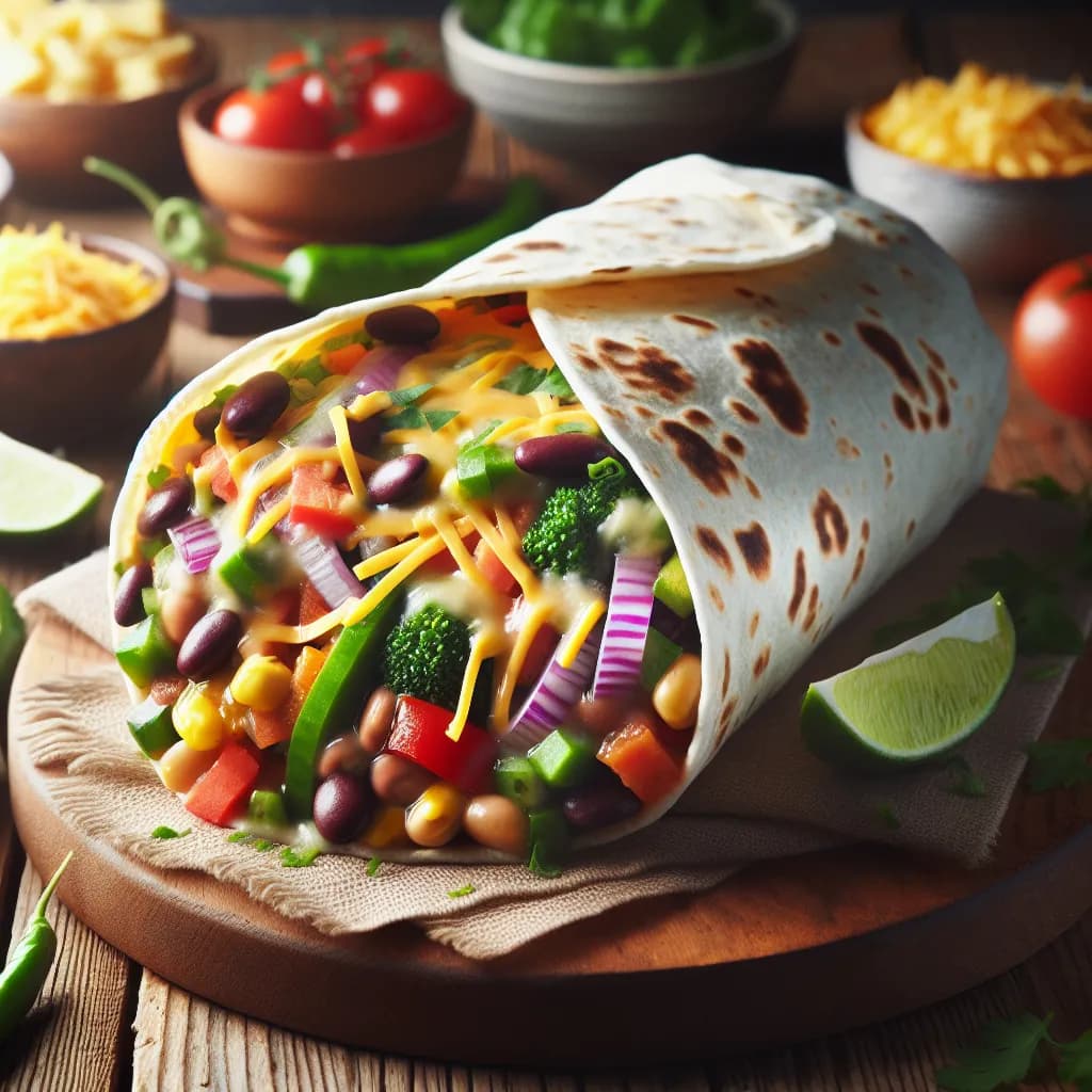 Vegetable and Bean Burrito